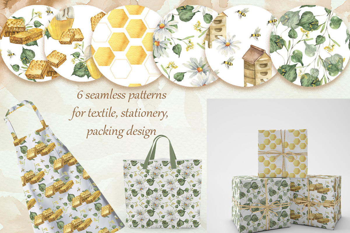 Honey watercolor collection, a Food Illustration by Pegion art shop (Photo 10 of 13)