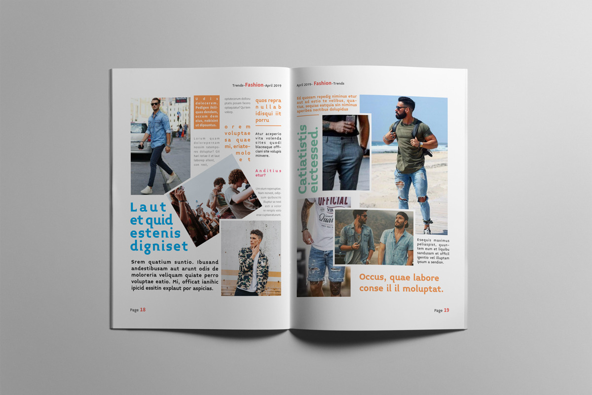 Fashion Magazine Bundle #1, a Magazine Template by Swayang (Photo 8 of 28)