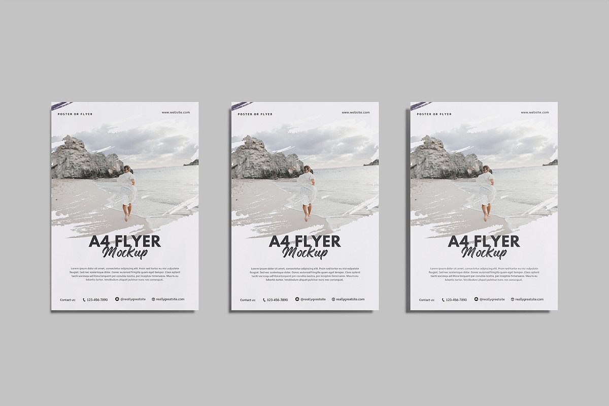 A4 Flyer Mockup, a Flyer Template by Graphiculon (Photo 9 of 11)
