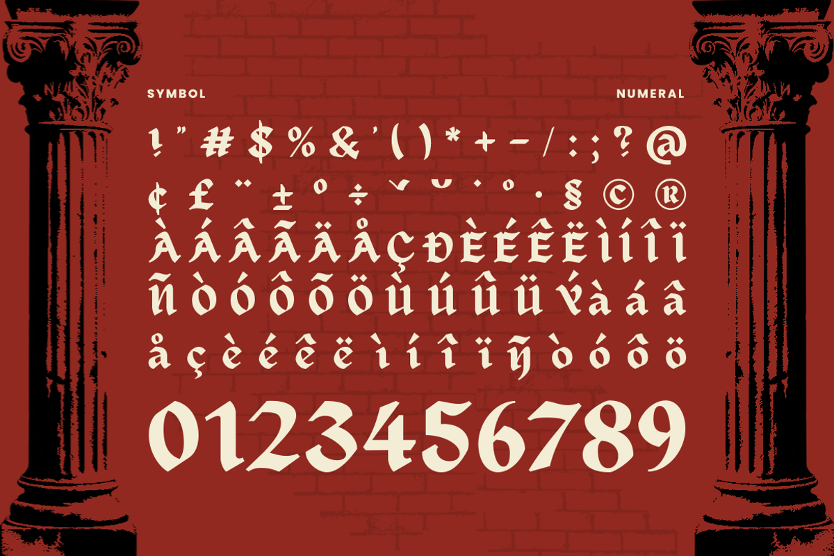 Elgarde Modern Blackletter Font, a Blackletter Font by Vadovastd (Photo 3 of 11)