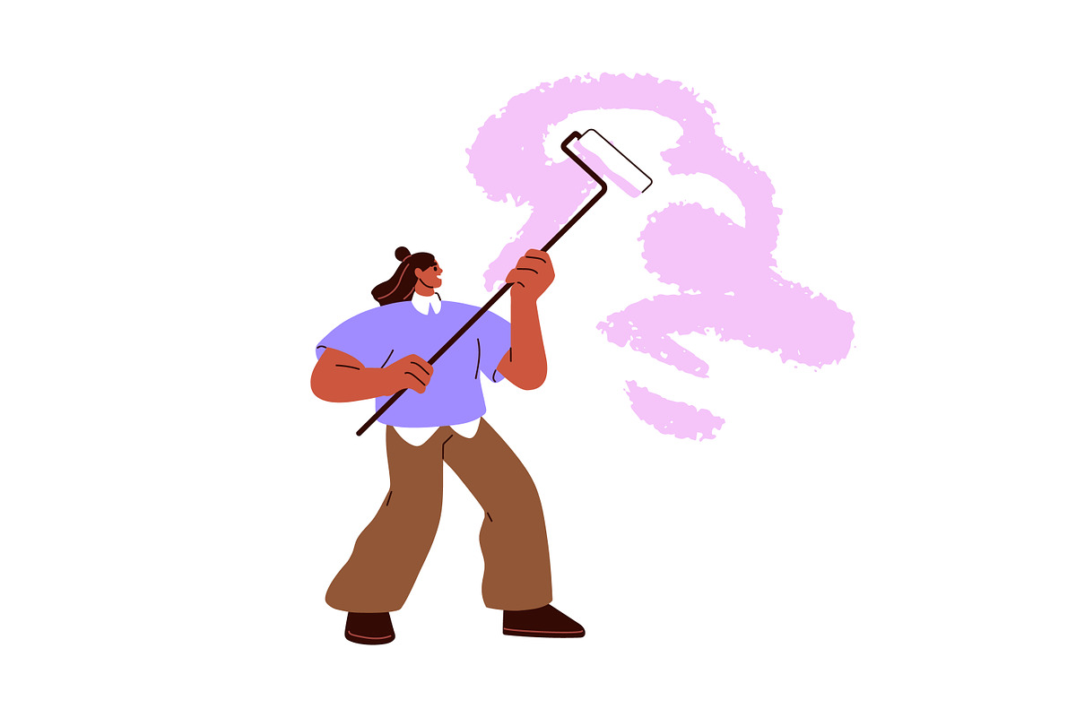 People painting, decorating wall set, a Person Illustration by Good Studio (Photo 2 of 6)