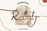 Roothinkyu, a Script Font by twinstd (Thumbnail 1 of 12)