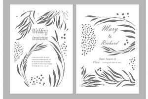 Beautiful wedding invitation card, a Texture Illustration by Nenahliadava Design