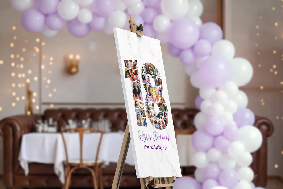 18th Birthday Photo Collage Poster, a Poster Template by Godserv Designs (Photo 5 of 14)