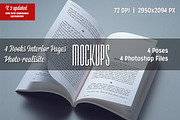 4 Books Interior Pages Mockups, a Print Template by Illusiongraphic (Thumbnail 1 of 5)