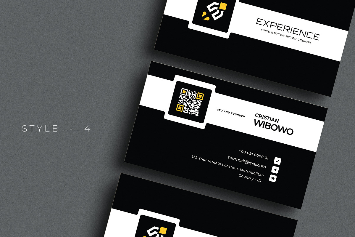 Black White Business Card Template, a Business Card Template by Ctrl space studio (Photo 5 of 5)