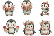Summer Funny Penguin Clipart, an Illustration by Designking (Thumbnail 4 of 5)