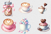 Valentine Coffee Clipart Bundle, an Illustration by DreamCafeArt (Thumbnail 2 of 7)