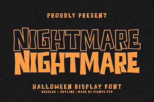 Nightmare - Halloween Display Font, a Sans Serif Font by Pian45 Studio