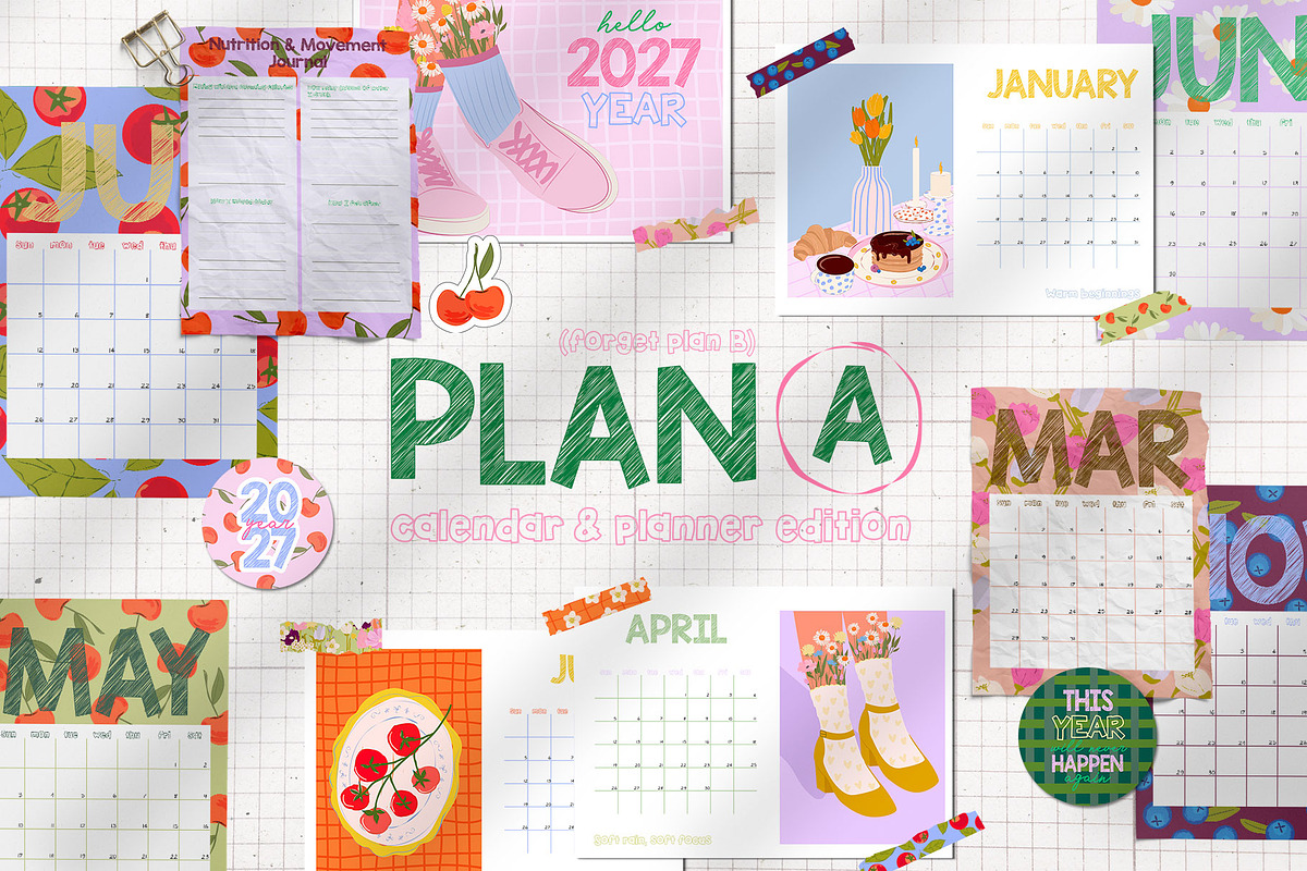 2027 Plan A. Calendar & Planners, a Decorative Illustration by Mio Buono (Photo 1 of 13)