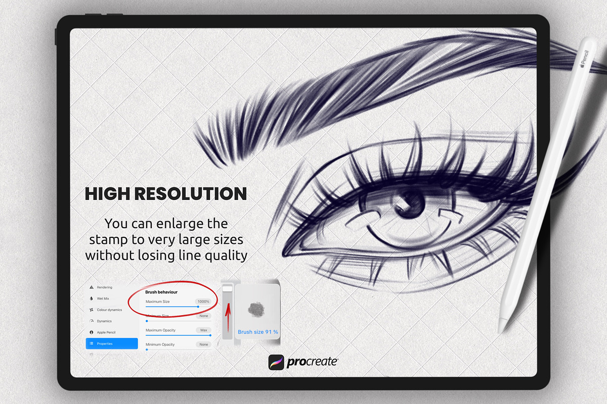 Character Portrait stamp Brushes, a Brush Add-On by Procreate Market (Photo 4 of 14)