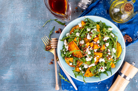 Autumn pumpkin and arugula salad, a Food & Drink Photo by Rimma