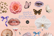 GIRL SUMMER Pastel Feminine Collage, an Object Graphic by Lana Elanor (Thumbnail 6 of 10)