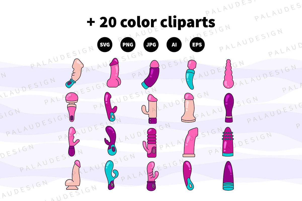 Vibrator Dildo Illustration Sex Toy, an Object Illustration by Palau (Photo 9 of 11)
