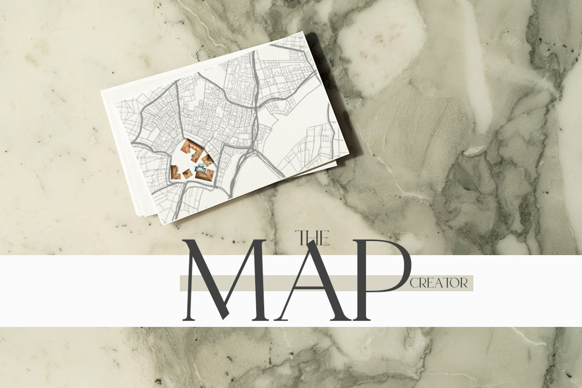 Map creator Wedding City street, a Decorative Illustration by 60secondsArt (Photo 15 of 15)
