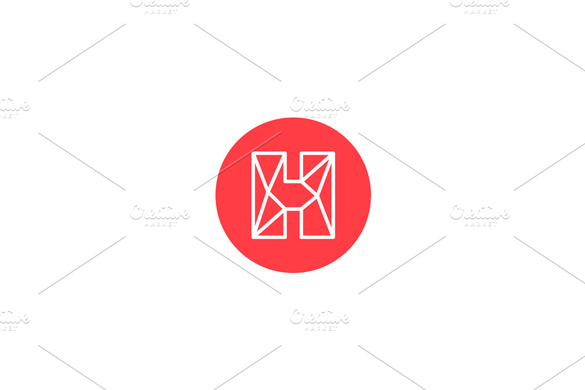 Simple line letter H logotype, a Branding & Logo Template by Bureau