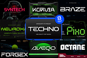 Techno – 8 Font Bundle, a Sans Serif Font by Brand Earth (Thumbnail 1 of 9)