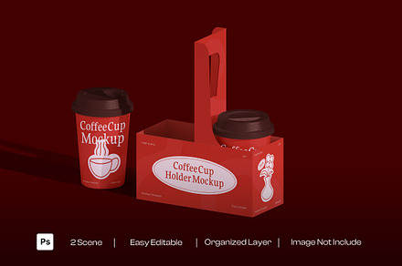 Coffee Cup Holder Mockup