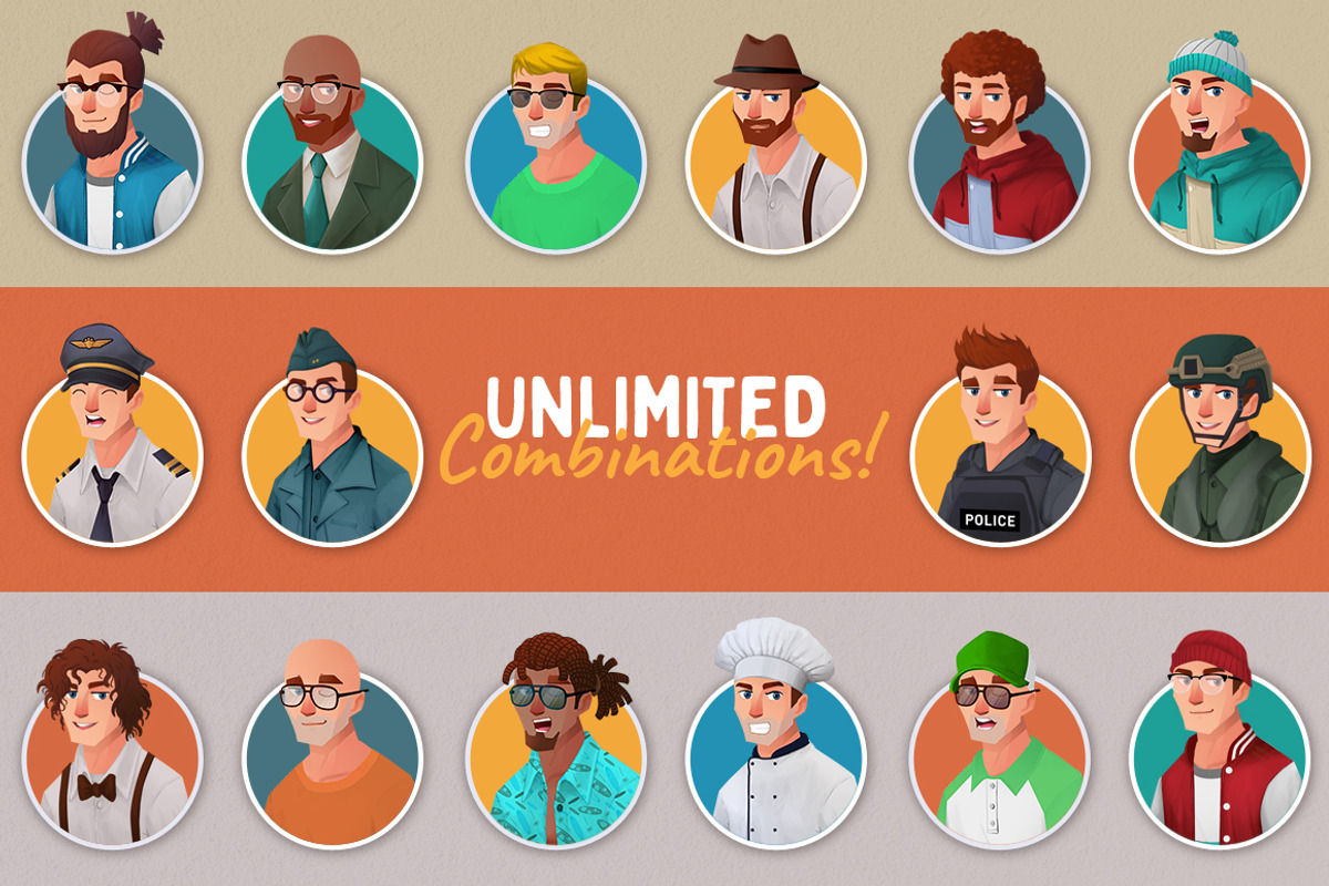Character Potrait Generator/Creator, an Illustration by tomatstudio (Photo 3 of 6)