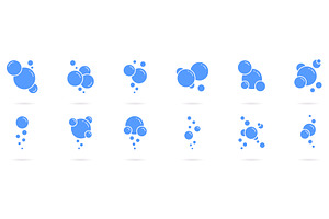 Soap Foam Bubbles Silhouette Icon, a Solid Icon by Vector Creator