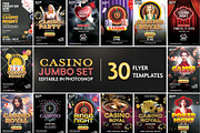 30 Ready-to-Print Casino Flyers, a Marketing Template by Allies Interactive (Thumbnail 1 of 5)