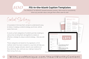 100 Caption Templates for Instagram, a Social Media Template by With Love Monique (Thumbnail 3 of 10)