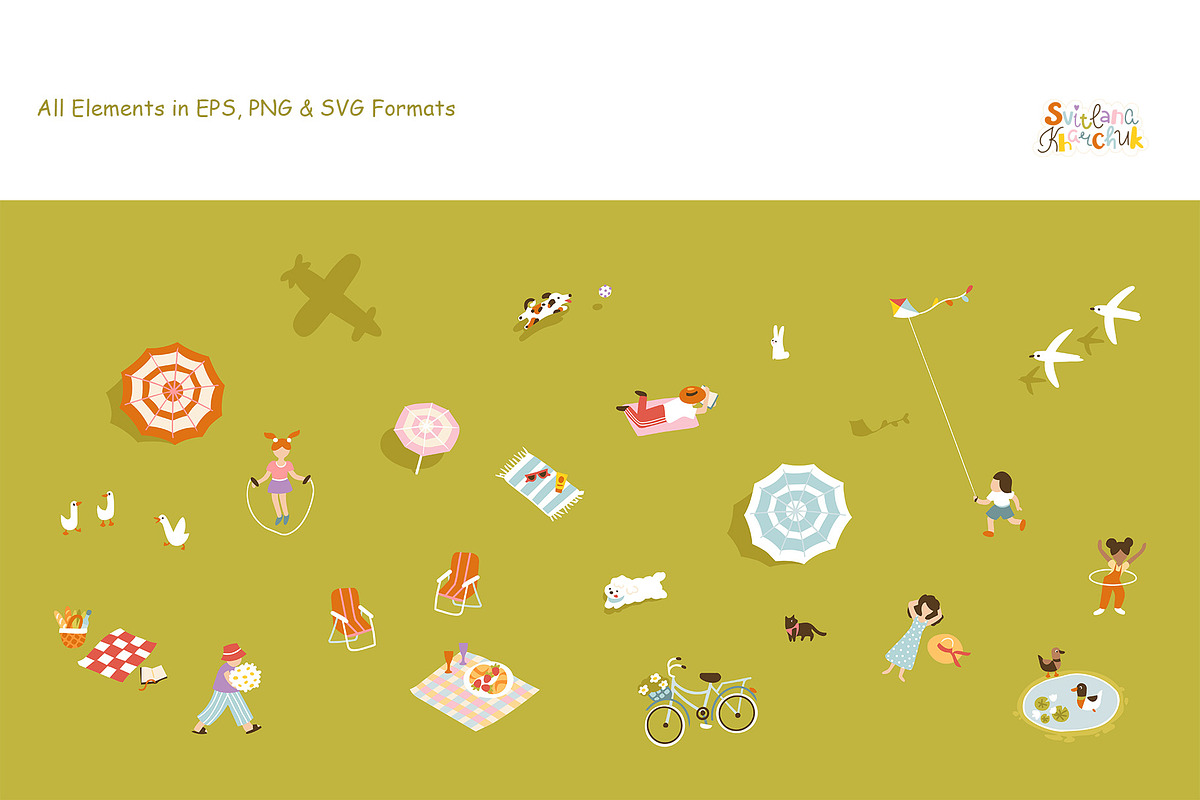 Summer Meadow Flatlay Lifestyle Set, a Pattern Graphic by Svitlana Kharchuk (Photo 10 of 16)