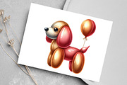 Watercolor Balloon Dog Clipart, an Illustration by Canvas Craft (Thumbnail 5 of 8)
