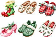 Christmas Slipper Clipart, an Illustration by Designking (Thumbnail 2 of 4)