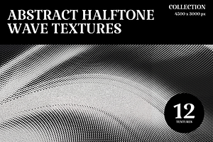 Abstract Halftone Wave Textures
