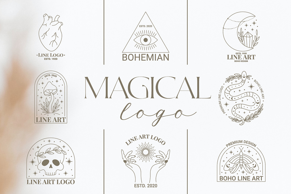 Bohemian Line Art Logos, an Illustration by AnnArt (Photo 4 of 8)