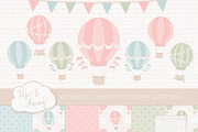 Pastel Hot Air Balloons, an Illustration by Amanda Ilkov (Thumbnail 1 of 5)