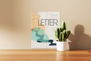 Letter Size Flyer Or Poster Mockup