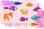 Sea watercolor adventures, an Animal Illustration by Funny-sunny (Thumbnail 9 of 16)