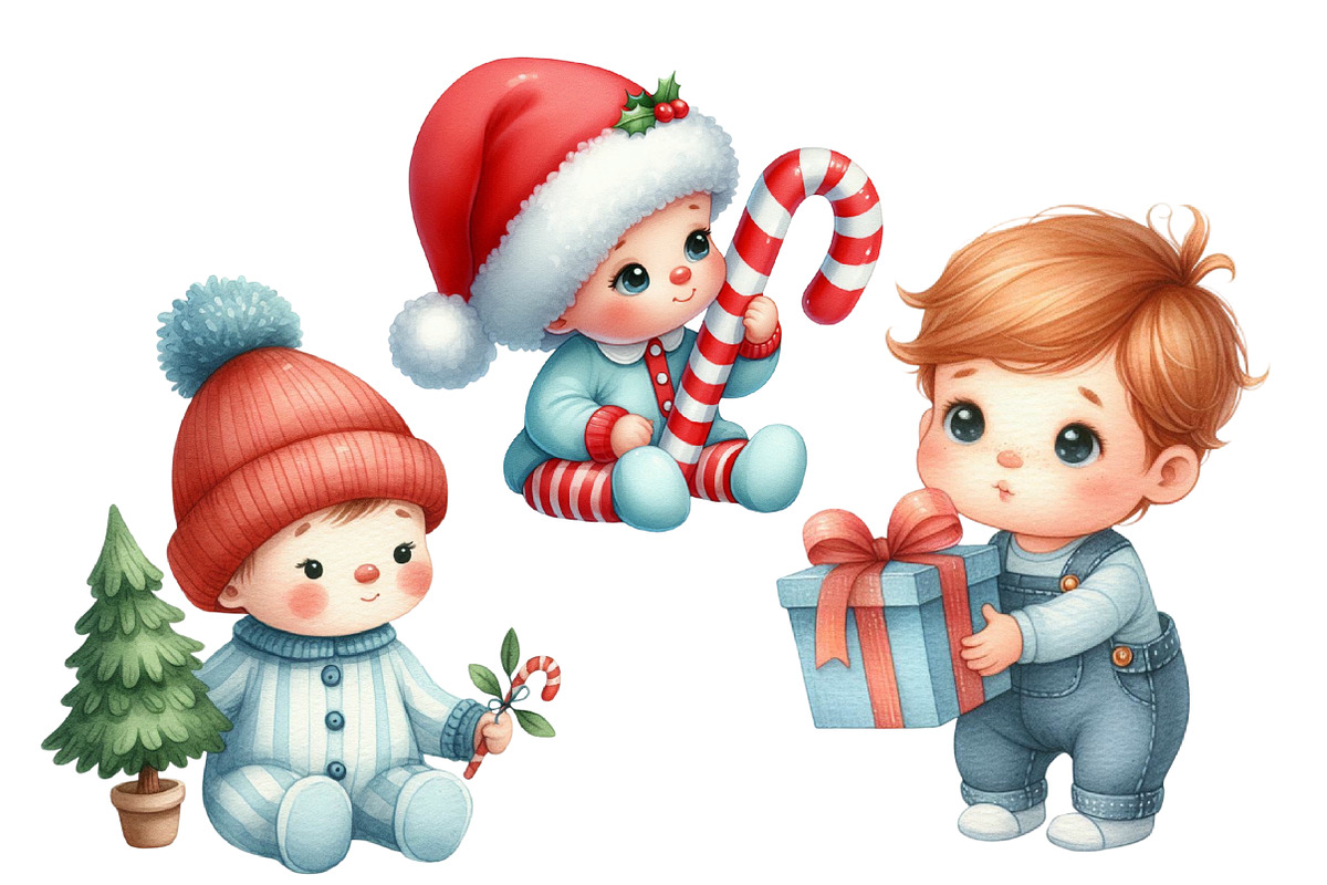 Christmas  Babies PNG Clipart, an Illustration by Designworld (Photo 5 of 6)
