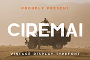 Ciremai - Vintage Display Font, a Sans Serif Font by Zakazis (Thumbnail 1 of 6)