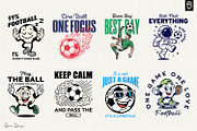 Soccer Ball Character T-Shirt Bundle, a Sport Illustration by shaondesigns (Thumbnail 1 of 10)