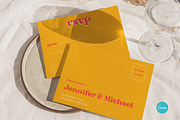Colorful Retro Wedding Invitation, an Invitation Template by StudioVonBraitenberg (Thumbnail 4 of 8)