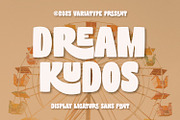 Dream Kudos - Display Ligature Sans, a Sans Serif Font by Variatype (Thumbnail 1 of 8)