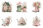 Watercolor Spring Clipart Bundle, an Illustration by CreationArt (Thumbnail 2 of 7)