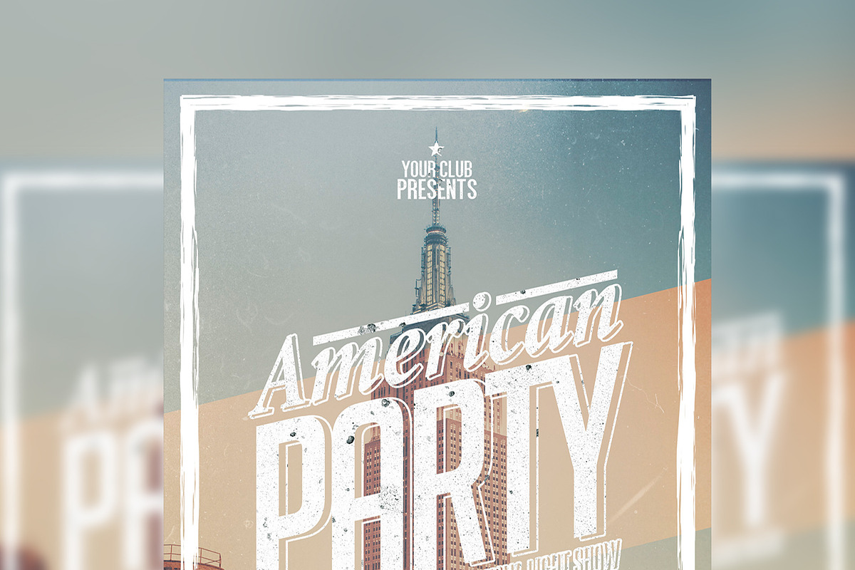 American Party Flyer Template, a Flyer Template by Graphicfy Templates (Photo 2 of 5)