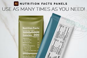 Adobe Nutrition Facts Panel Template