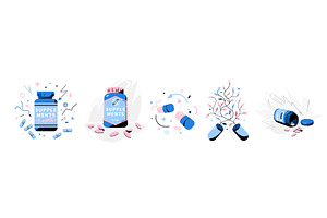 Supplements concept vector, a Healthcare Illustration by Zaie