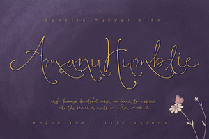 Amanu Humblie - Cute Friendly Script, a Handwritten Font by HypeWorksCo