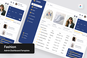 SERBY- Fashion Admin Dashboard, an UI Kit Template by SquidPixey