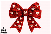 Yarn Faux Valentine's Day Bow PNG, an Illustration by Daily.Designs (Thumbnail 1 of 5)