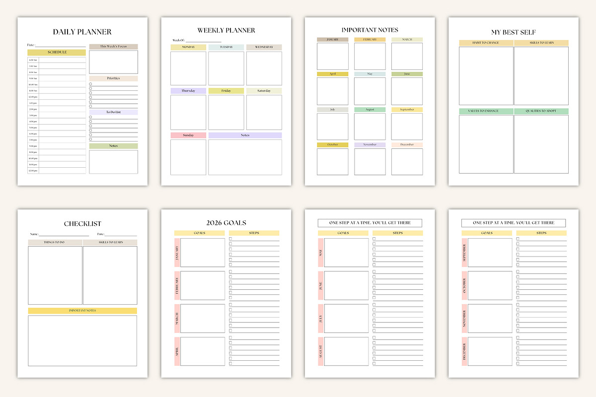 2026 Life Goals Vision Board Workbook preview 3