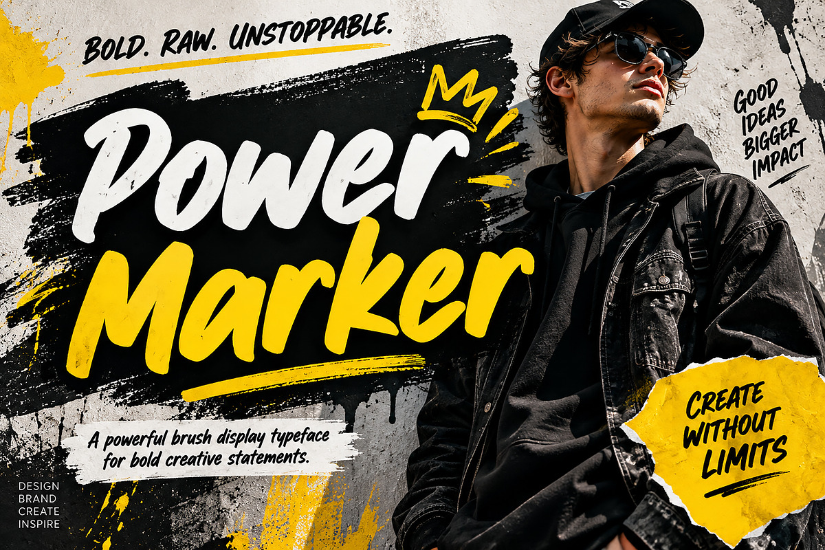 Power Marker - Display Typeface, a Script Font by Wow Magic (Photo 1 of 4)