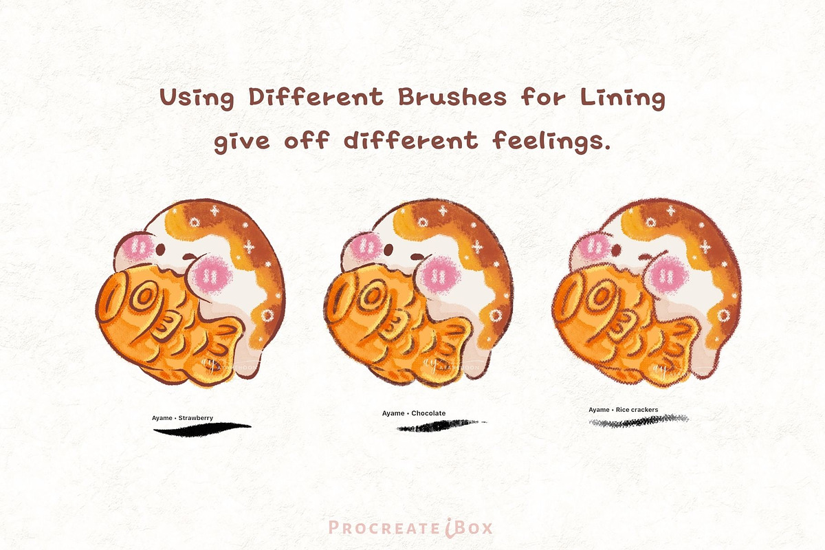 Taiyaki Brush Set for Procreate, a Brush Add-On by ProcreateiBox (Photo 4 of 8)