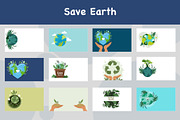 Save earth illustration background, an Object Illustration by foxndeer (Thumbnail 1 of 4)